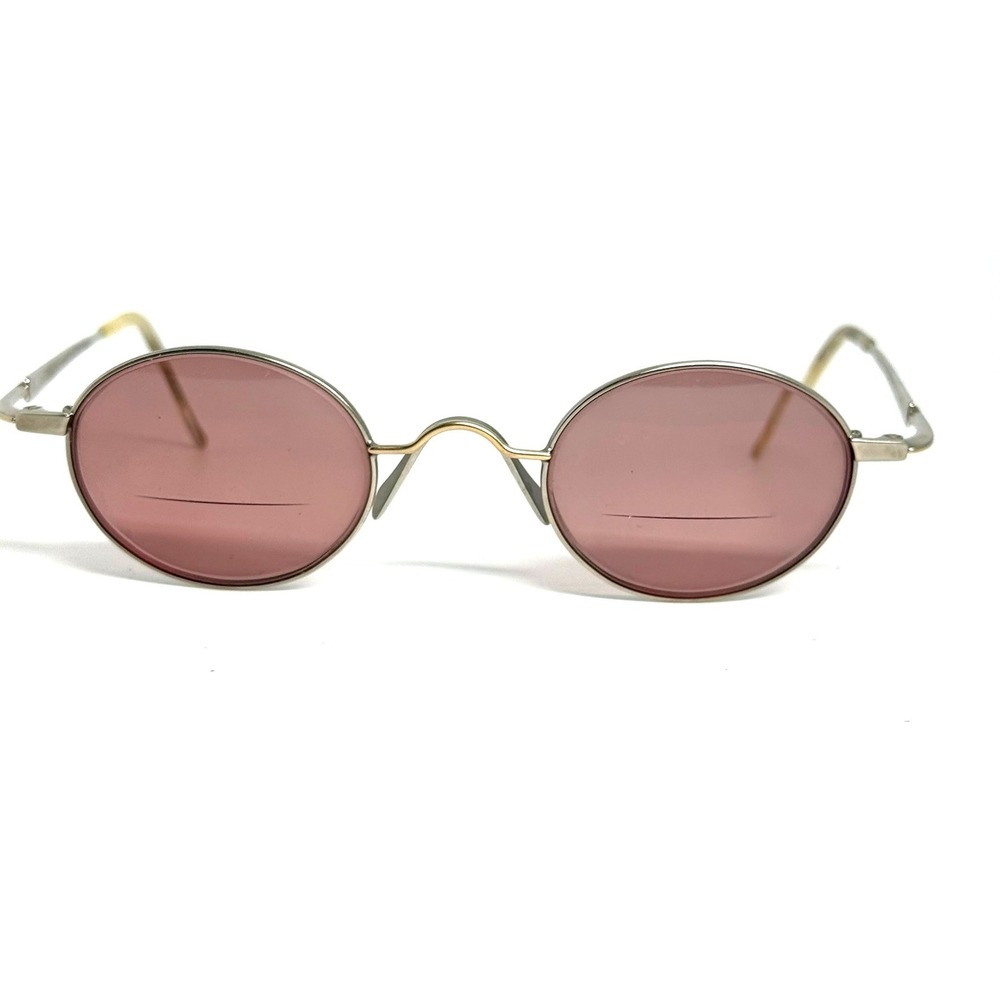 Rodenstock R2439 B Oval Silver Gold Metal Eyeglasses Rose Tinted Lenses 140